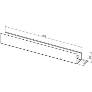 Полка Aquanet Магнум 302222 90 см чёрный матовый